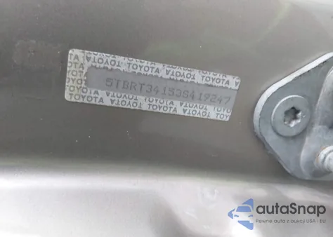 2003 Toyota Tundra Sr5 V8 z USA, uszkodzony, nr VIN 5TBRT34153S419247